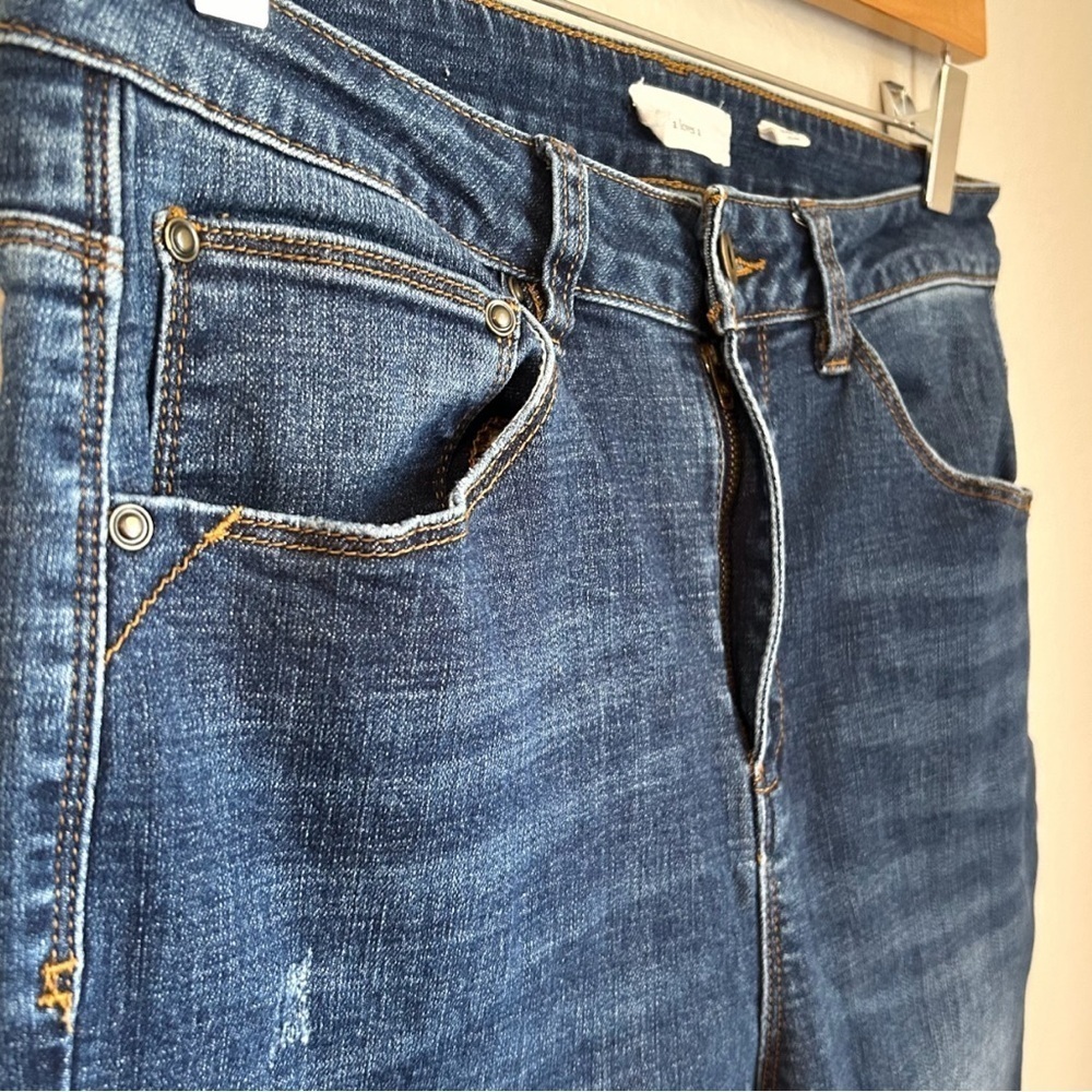 A Loves A Womens Flare Jeans Size 30 Dark Wash HighRise Stretch Denim Boho Retro - Picture 2 of 7